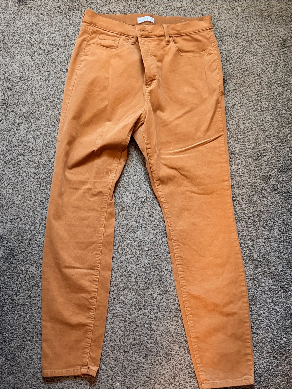 Women’s Casual Slim Pants in Rust Orange